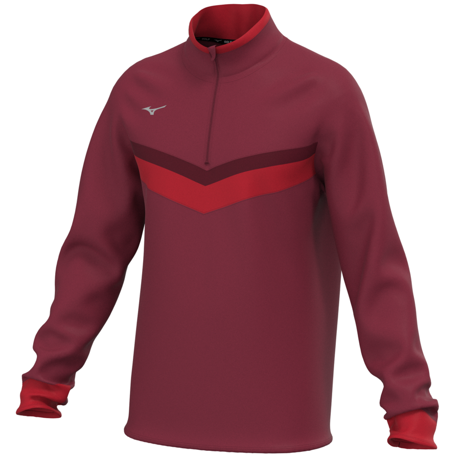 Mizuno Mizuno V Stripe 1/4Zip Burgundy